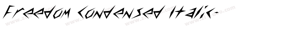 Freedom Condensed Italic字体转换